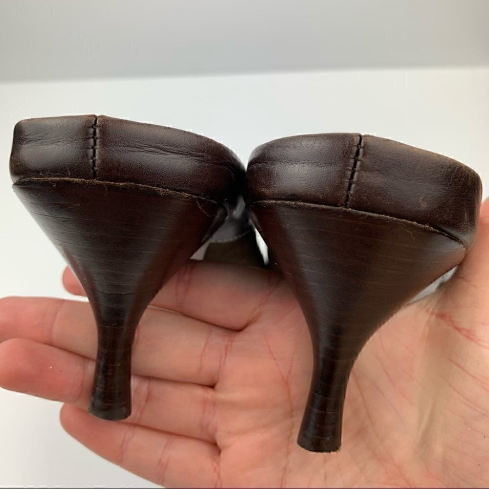 Circa Joan David Womens heels size 6.5 brown mules - Picture 7 of 13